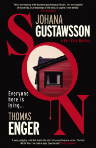 The cover of Son shows the eaves of a red house through the letter O.