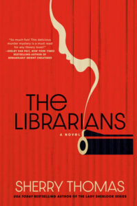 Cover of The Librarians shows a smoking gun muzzle against a red background