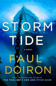 Cover of Storm Tide shows the hull of a boat seen from underwater with its anchor chain the foreground.