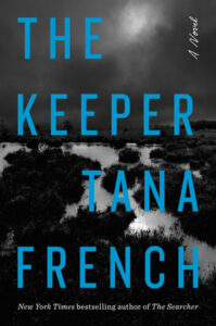 The cover of The Keeper features a dark photo of a river running through clumps of foliage against a dark sky. 