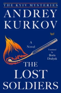 Cover of The Lost Soldiers shows a burning stick against a dark blue background